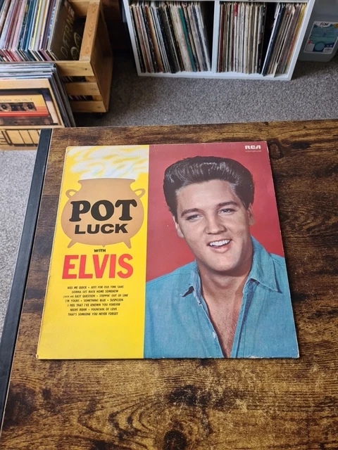 ELVIS PRESLEY POT Lucky Uk English Gb Board Lp Mono Rack EUR