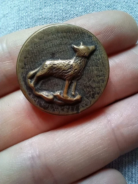 BOUTON ANCIEN VÉNERIE Faisan Laiton Repoussé EUR 4,00 - FR