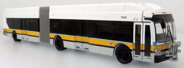 New Flyer Xcelsior Articulated Bus Boston T MBTA  1:87-HO Scale Iconic Replica