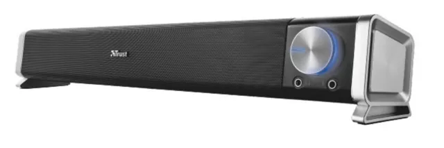 TRUST Asto Soundbar für PC und Notebook, Stereosound ,Verbindung via 3,5mm Klink
