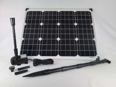 50 W SOLAR Teichpumpe Solarpumpe Gartenteich Teich Bachlauf Pumpe