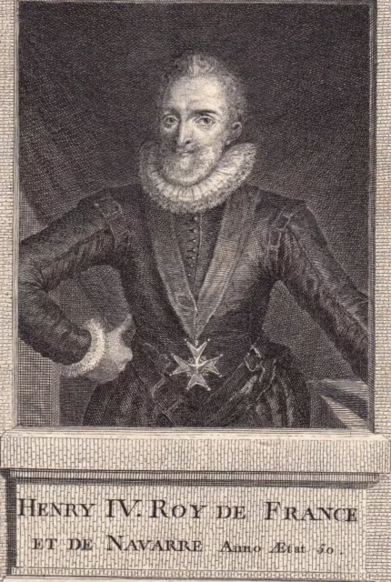 Portrait XVIIIe Henri IV  Henri De Bourbon Roi De France Roi Navarre Henri III