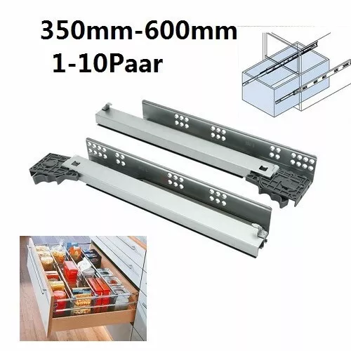 soft close Schubladen-schienen Vollausziehbar Teleskopschienen Auszugschienen DE