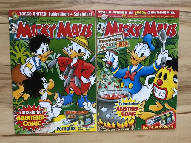 Micky Maus Heft Nr. 36 und 37 aus dem Jahr 2004 Mickey Mouse Comic
