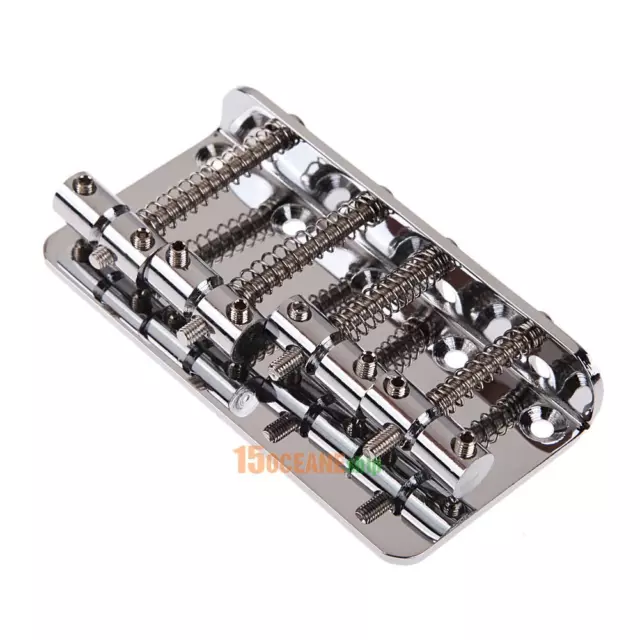 Chrome Vintage Style Bridge For Fender Jazz Bass Guitar 4-String with 4 Scr #ORP