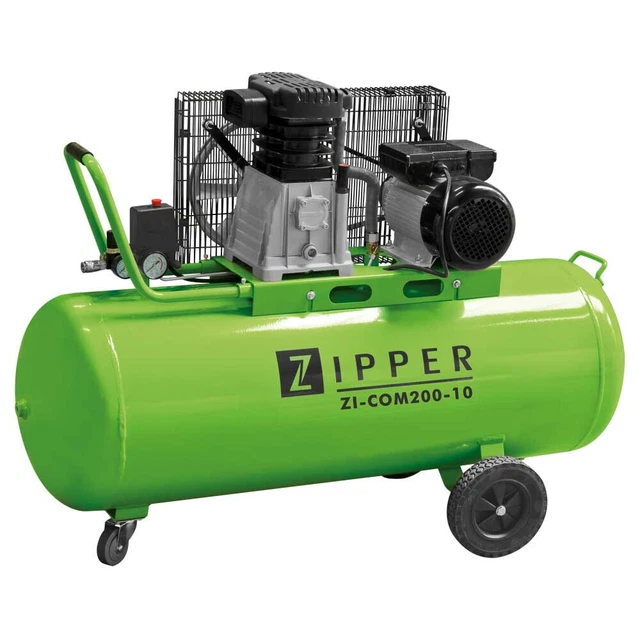 Zipper Profi Druckluft Kolben- Kompressor ZI-COM200-10 200L mit Riemenantrieb