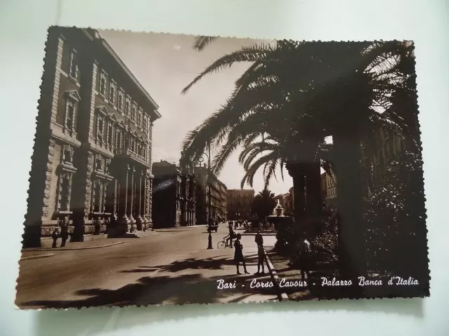 Cartolina Viaggiata "BARI Corso Cavour - Palazzo Banca d'Italia"  1949