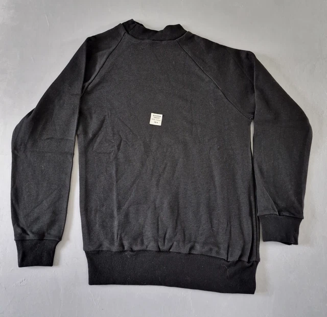 Felpa Bambino Vintage anni '70 | 9-10 Anni | Cotone Nero DEADSTOCK KA09