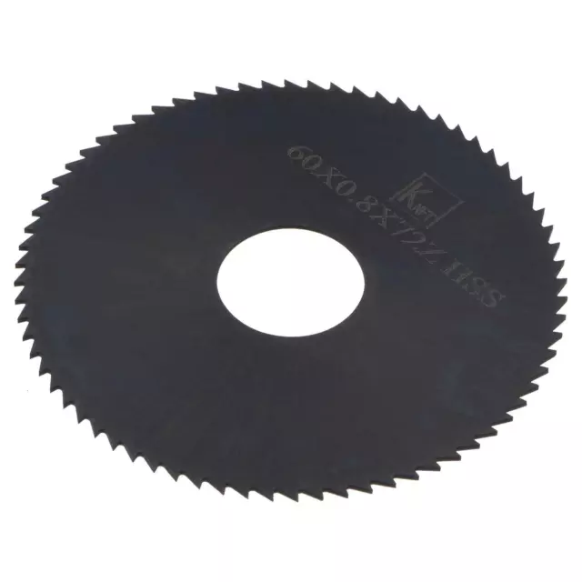 Circulaire Scie Lame 60mm (2-3/8") Dia 0.8mm 72 Dent HSS Fraise 16mm Arbre