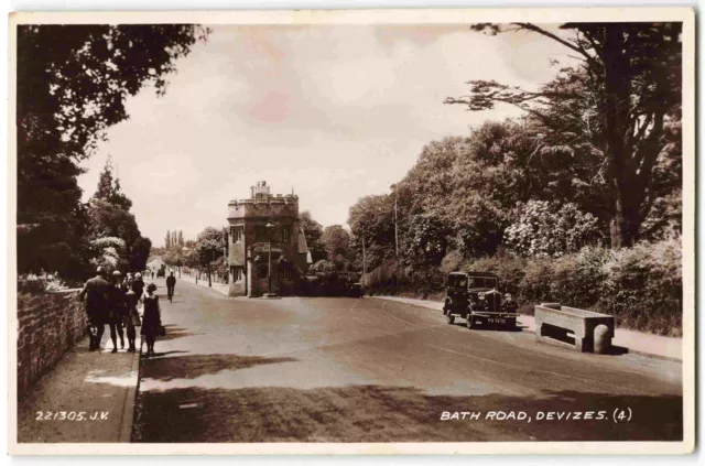 Devizes Wiltshire Bath Road - C.1935 Valentines Real Photo Postcard S26