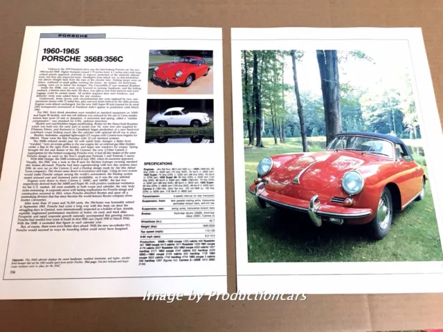 Porsche 356B 356C Original Car Review Print Article J669 1961 1962 1963 1964