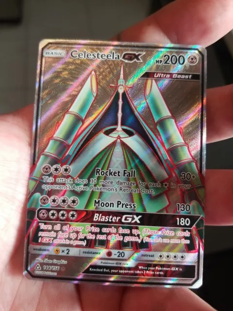 Celesteela GX ULTRA RARE 163/214 Pokemon TCG SM Unbroken Bonds NM Holo Rare  2019