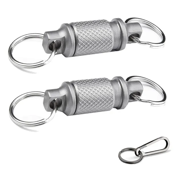 Release Keychain Set with Titanium Carabiner and Keyrings - Advanced Titani A9W4