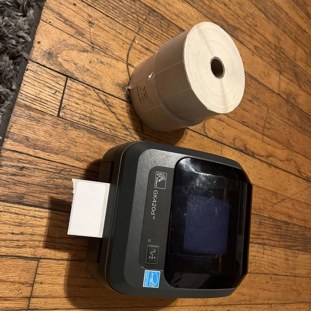 ZEBRA GK420D THERMAL Label Printer With Labels 161.29 PicClick CA