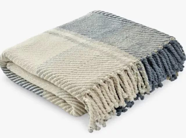 Laura Ashley Dylan a cuadros de algodón 200x150 nuevo con etiquetas