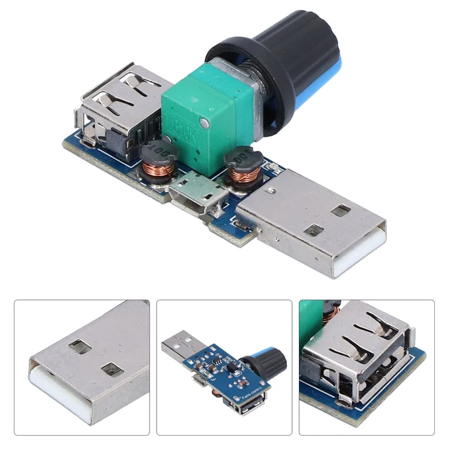 USB FAN SPEED Controller Volume Control Adjustable Board Speed Low