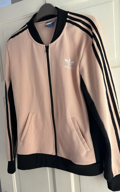 Adidas Ladies Pink & Black Tracksuit Top Size 12/14 - Worn Once