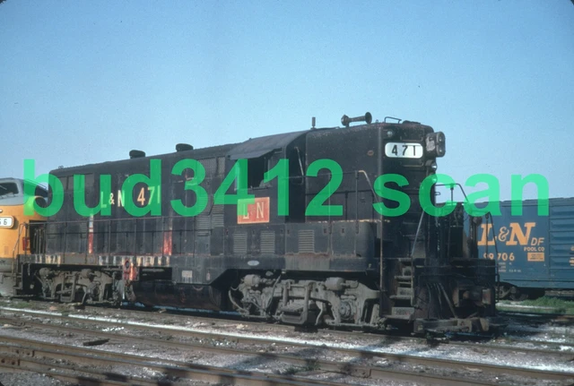 LN L&N Louisville & Nashville GP7 #471 at Birmingham AL 1970 DUPLICATE Slide!