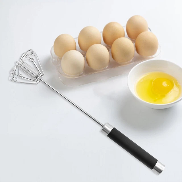 Fouet à Oeufs à Ressort en Acier Inoxydable, Batteur à Oeufs Portatif à Spirale Élastique, Outil de Cuisson