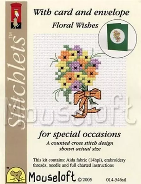 Floral Wishes Cross Stitch Kit By Mouse Loft