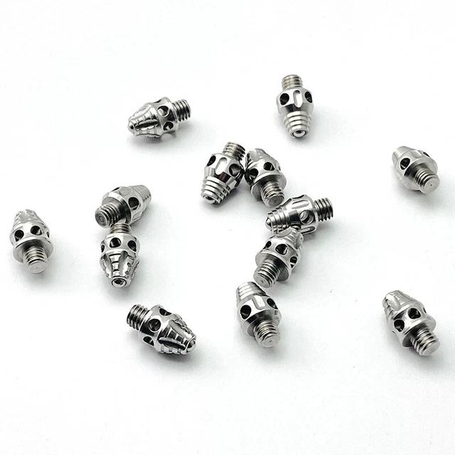 2 Pieces Stainless Steel Push Screw Button DIY Folding Knife Handle Nuts
