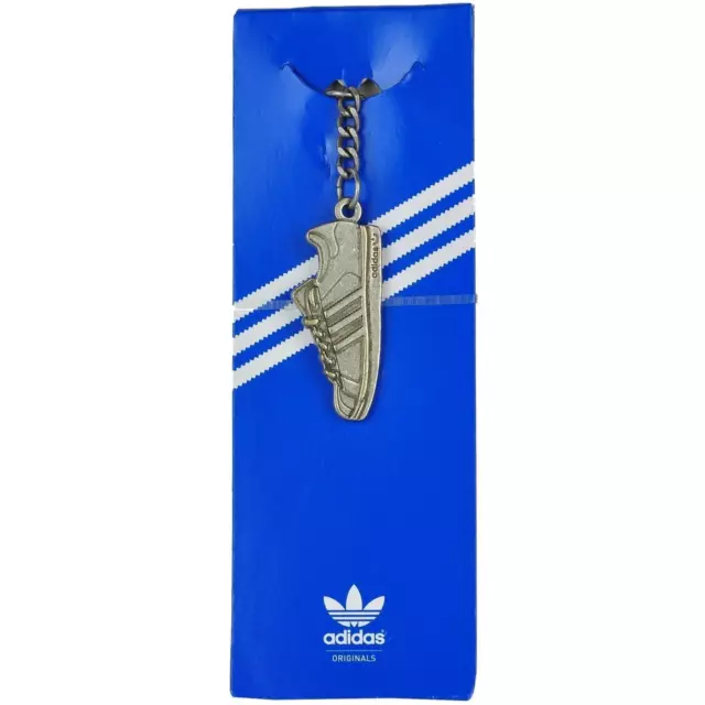 adidas Originals Logo Keyring (Size OSFA) Super Shoes Silver Key Chain - New