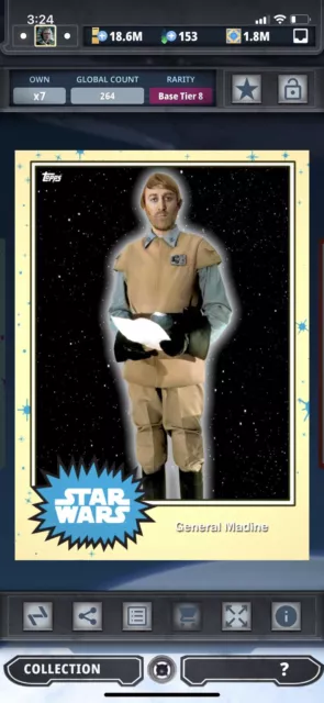 Topps Star Wars Digital Card Trader Tier 8 - Mystery ??? Madine Base 4 - 264 cc