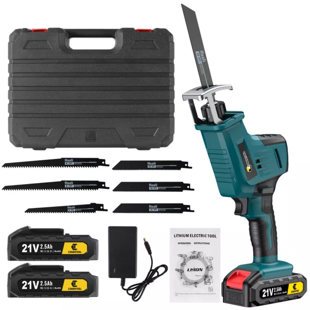 Batteria 21 V motosega 2x2,5 Ah batterie 6 lama motosega variabile 3000 RPM