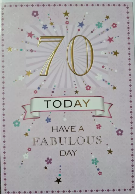 70th BIRTHDAY CARD - FEMALE