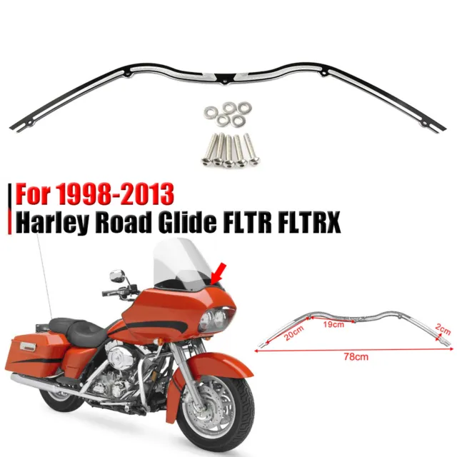 Contrast Cut Windshield Windscreen Trim For Harley Road Glide FLTR FLTRX 1998-13