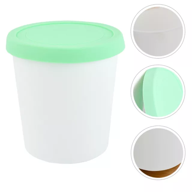 2 Pcs Ice Cream Container Homemade Food Buckets Storage Tub Dessert Cups