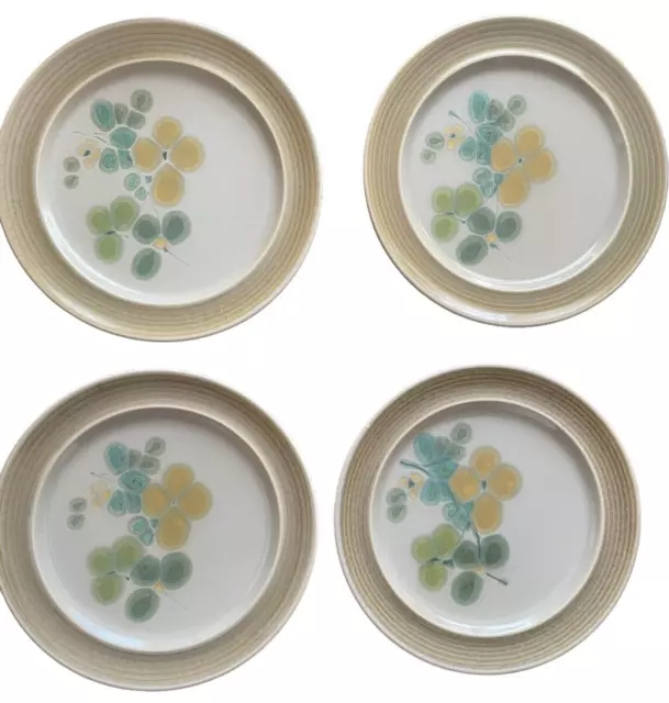 FRANCISCAN Pottery PEBBLE BEACH Dinner Plates Set of 5 10.5” Mid Century Modern