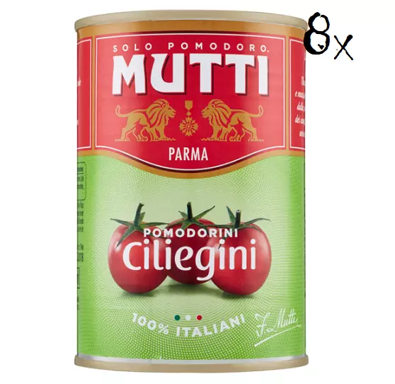 8x Mutti Pomodorini ciliegini Kirschtomaten Tomaten sauce 100% Italienisch 400g