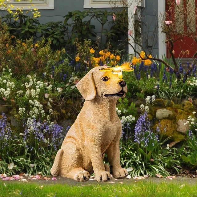 Garden Statue Outdoor Solar Lamp Animal Ornament Courtyard Lamp Exterior Night