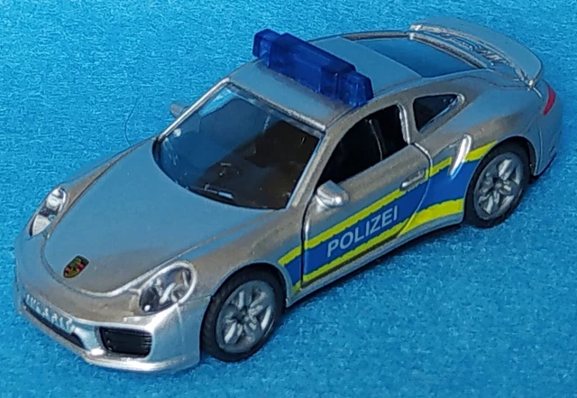 Siku Super 1316 Porsche 911 Turbo 3.3 &ndash; Modello Auto Polizia Scala 1:54, Diecast, Epoca 1978-1989