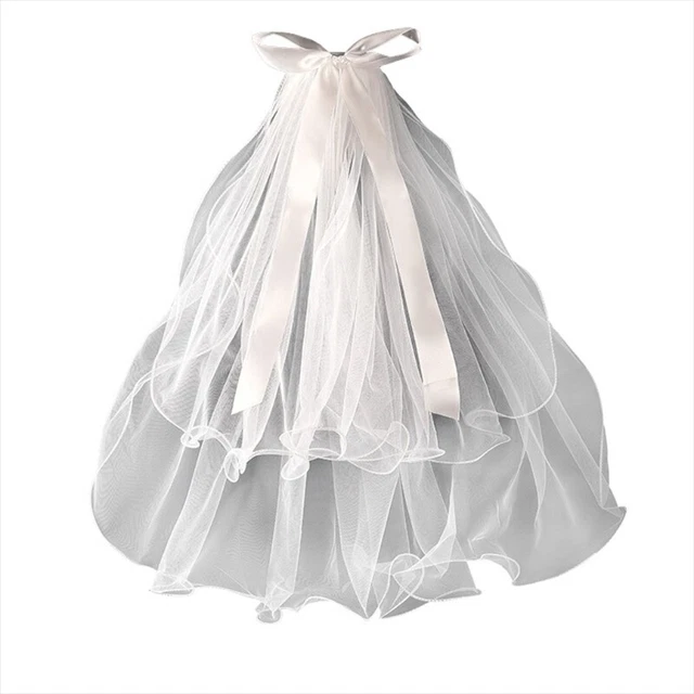 2  Bridal Veil with Comb Curly Edge Design Longest Tulle Length 80cm/32"