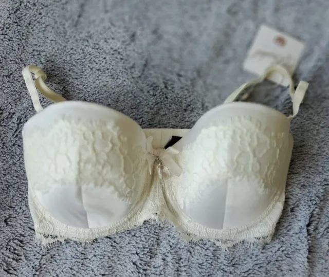 Honey Birdette Bridgette Ivory 12DD 34DD Bra $4 EXPRESS Bridget Bridal Boudoir