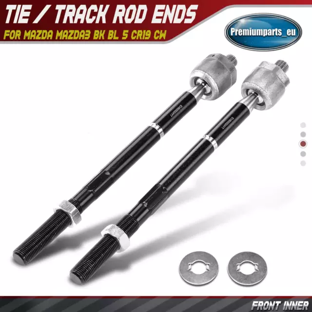 2x Tie / Track Rod Ends Front Inner for Mazda Mazda3 BK BL 5 CR19 CW BP4L32240
