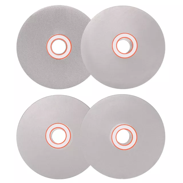 4pcs Diamond Flat Lap Disc 4" x 5/8" Arbor 600-3000 Grit Abrasive Wheel Lapping