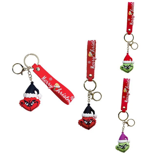 Ciondolo Grinch Portachiavi Pelle Verde Mostro Giocattolo Figura Borsa Accessori Regalo di Natale