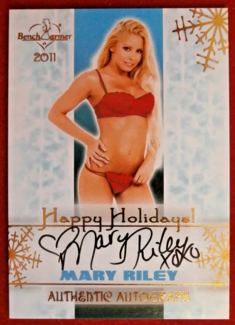 BENCHWARMERS HAPPY HOLIDAYS - MARY RILEY - Personally Signed Autograph Card 2011