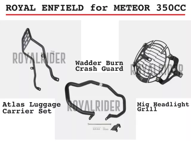 Paquete de tres accesorios combinados de Royal Enfield para Meteor