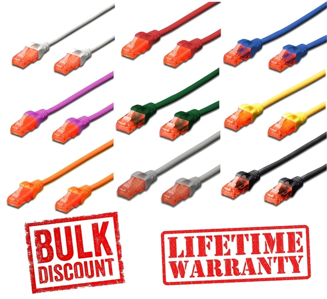 Digitus CAT 6 Ethernet Cable - 0.25m U-UTP Network LAN Cable LSZH Black