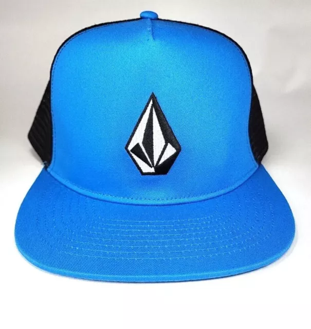 Volcom Trucker Hat Snapback Baseball Cap Blue Full Stone Cheese (NEW)