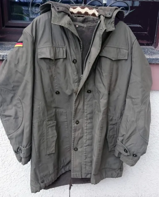 ORIGINAL BUNDESWEHR PARKA OLIV, ALTE ART, mit  einknüpfbarem Plüschfutter