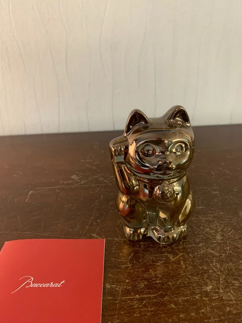 Gato Maneki Oro / Oro De Cristal De Baccarat