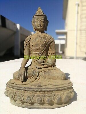 antique Buddhism Shakyamuni old Terracotta Bronze Buddha excellent Statues