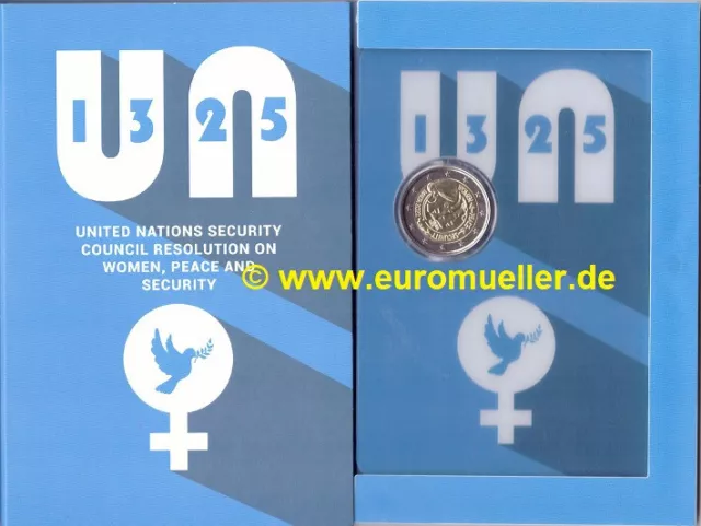 Malta 2 Euro Gedenkmünze 2022 UN Resolution für Frauen bu. in Coincard