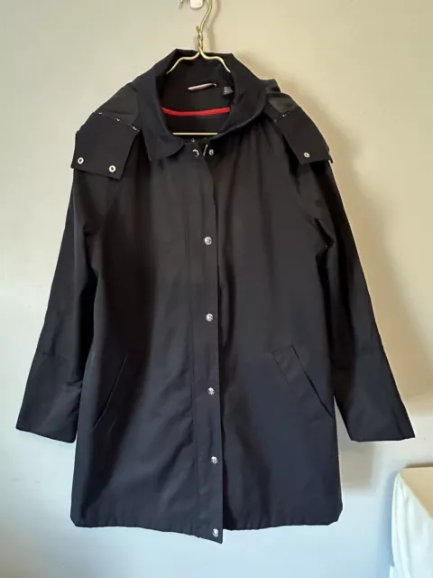 Tommy Hilfiger Navy Blue Rain Trench Jacket Coat Size XL