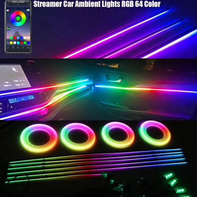RGB Auto Innenraum Ambient Lights Symphony Glasfaser APP Control LED Musik Sync